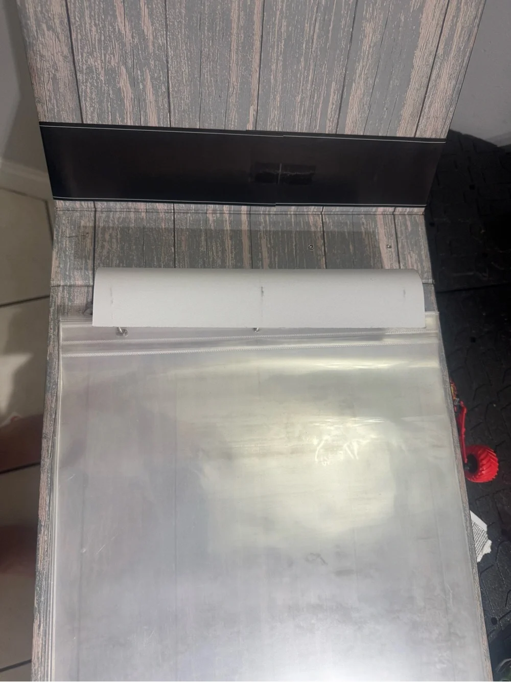 'Family' Wood-Style Photo Album in Gray and White